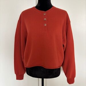 Hollister Orange Red Crewneck Sweater Medium